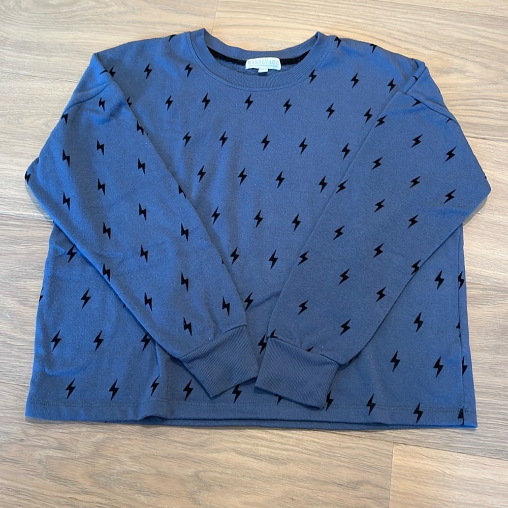 PJ Salvage Lightning bolt printed sweater size L